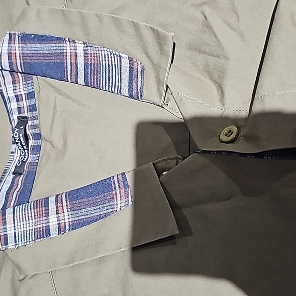 Coofandy Crisp Cotton Shirt Contrast Trim Long sleeves Olive Green size large - Picture 8 of 9